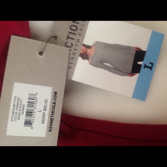 NWT Kenneth Cole Reaction pink cold shoulder long sleeve Shirt Size large - Picture 5 of 6